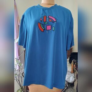 Vintage Embroidered Applique Blouse TEDDI 1980S Size 1x Vintage Size
